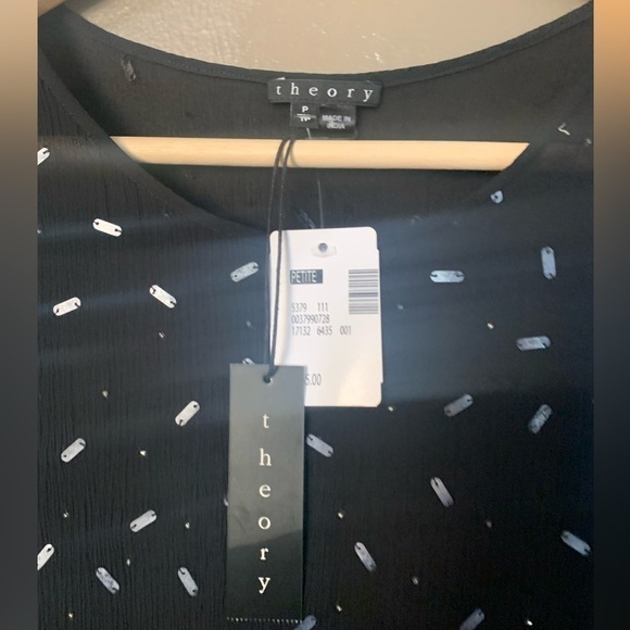 COPY - BNWT- Theory  Sheer Blouse- Small - Picture 3 of 6